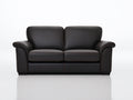 Divano lineare - Similpelle-Legno - 190x94x90 cm - Nero - Design contemporaneo
