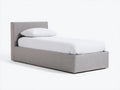 Letto singolo - Tessuto - 205x105x105 cm - Grigio - Moderno minimalista