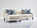 Divano angolare - Tessuto-Legno - 280x165x88 cm - Avorio - Design moderno