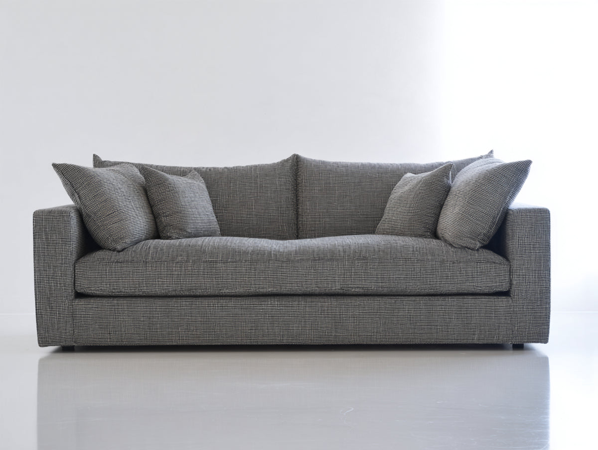 Divano lineare - Tessuto - 230x100x85 cm - Grigio scuro - Design contemporaneo